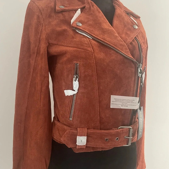 Blank NYC Suede Moto Jacket Rust Colored Size S NWT - Picture 5 of 9